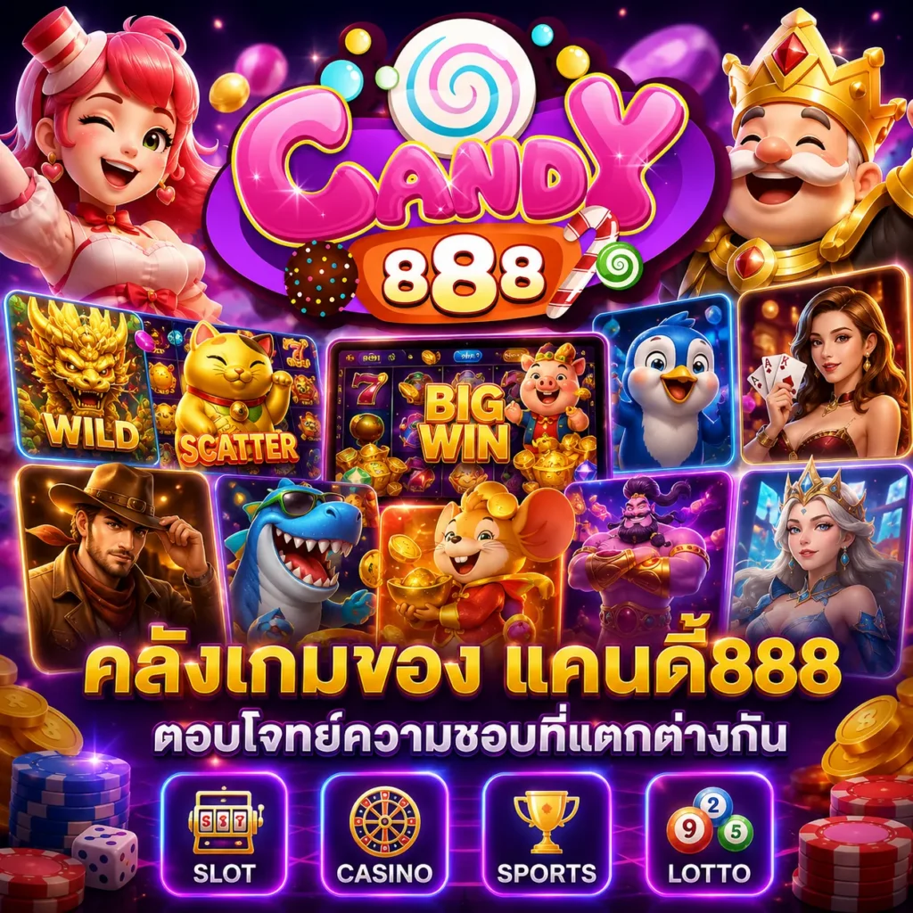 คลังเกมของ แคนดี้888 ตอบโจทย์ความชอบที่แตกต่างกัน